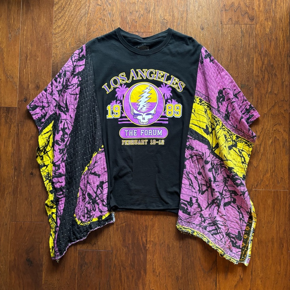 Grateful Dead Black Tee with Purple and Yellow Accents